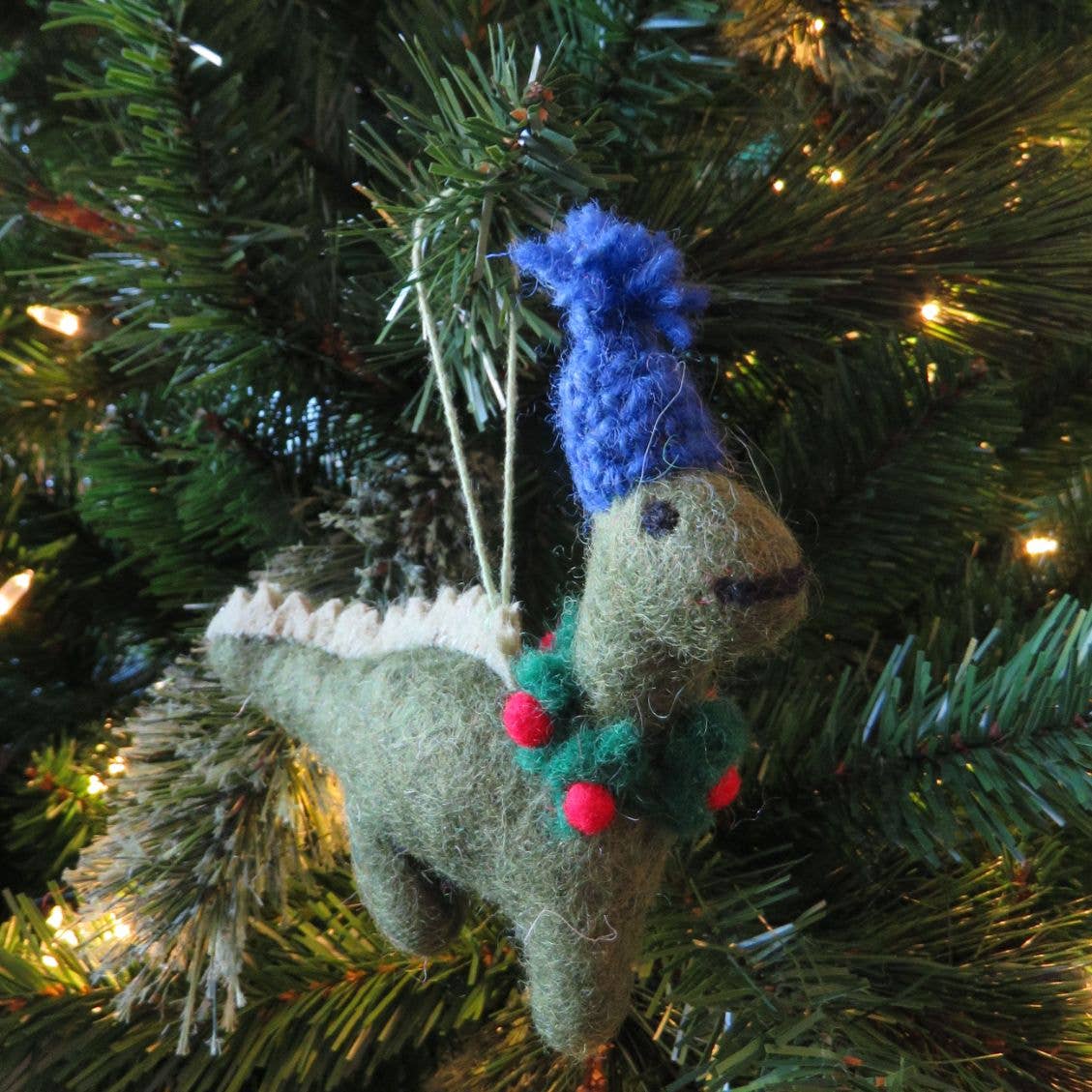 Cosy Dinosaur Christmas Decoration