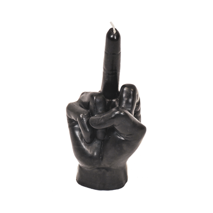 Middle finger Candle Black