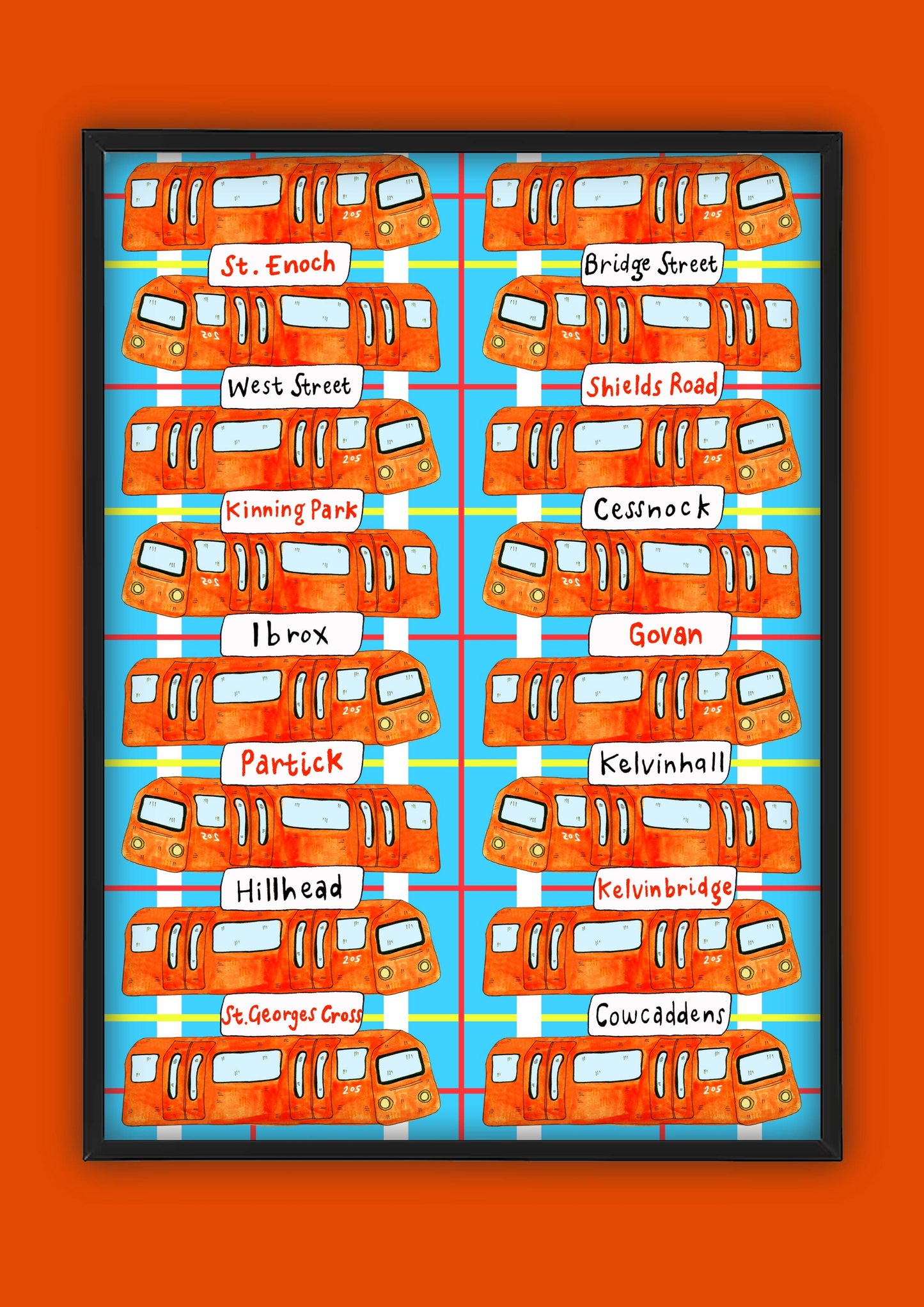 Glasgow Clockwork Orange Art Print