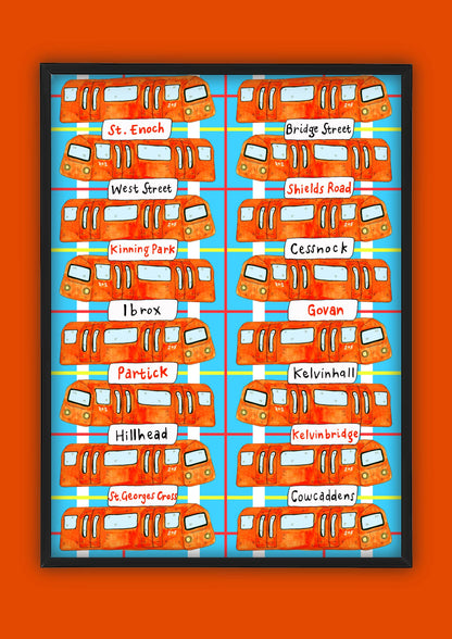 Glasgow Clockwork Orange Art Print