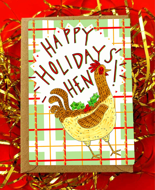 Happy Holidays Hen! Christmas Card