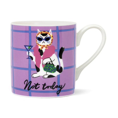 Not Today Cat Hijinx Ceramic Mug
