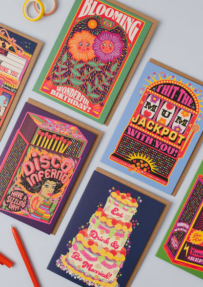 Disco Inferno Greeting Card