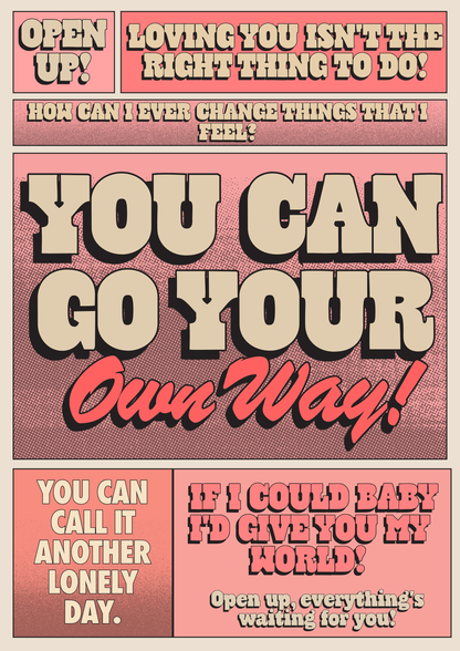 Go Your Own Way Fleetwood Mac Inspired A4 Art Print