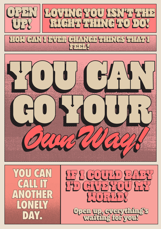Go Your Own Way Fleetwood Mac Inspired A4 Art Print