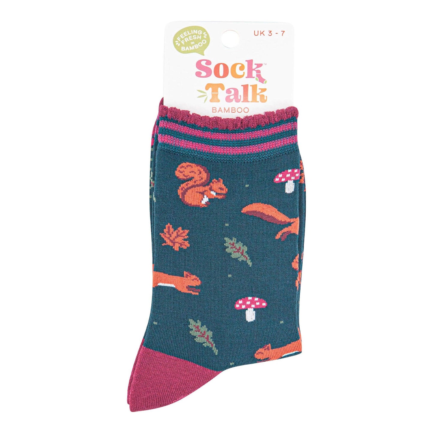 Squirrel And Toadstool Unisex Socks