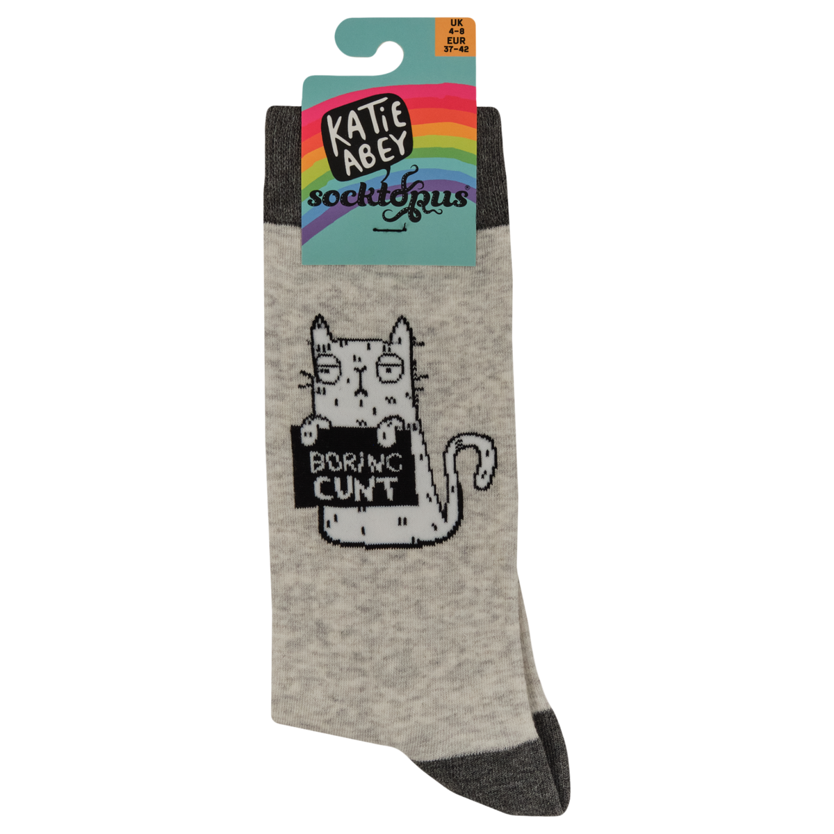 Boring C*nt Naughty Cat Socks Large