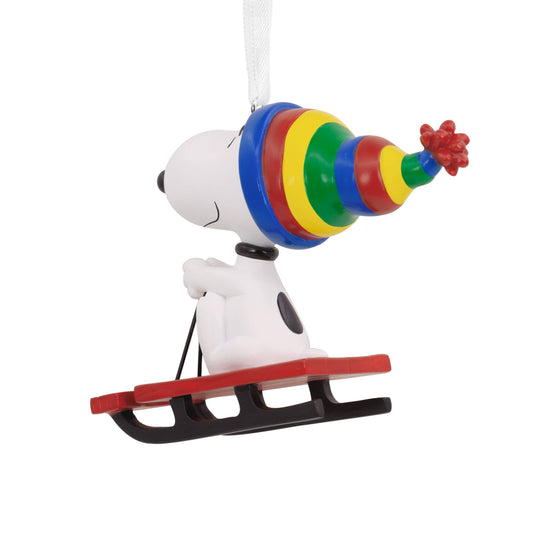 Peanuts Snoopy On Sled Ornament