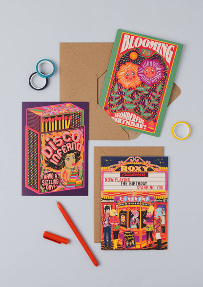 Disco Inferno Greeting Card