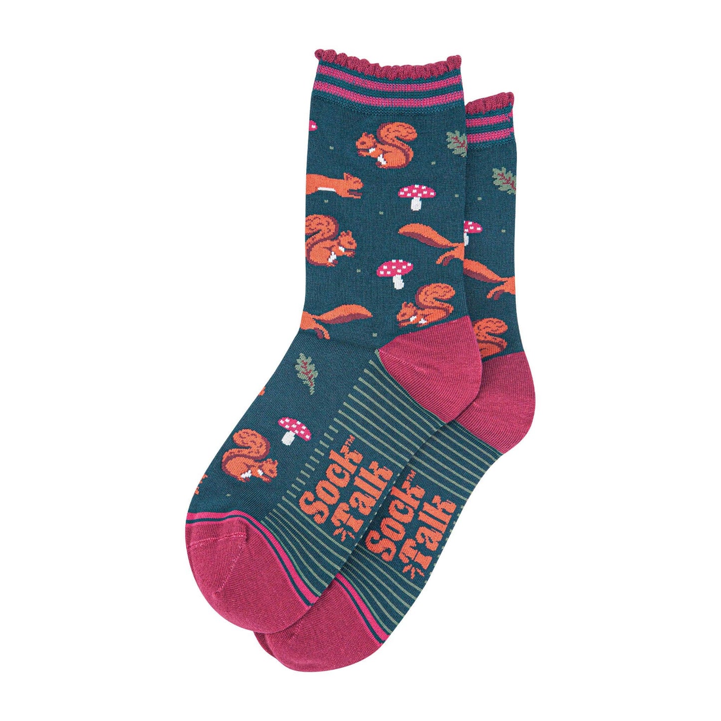 Squirrel And Toadstool Unisex Socks
