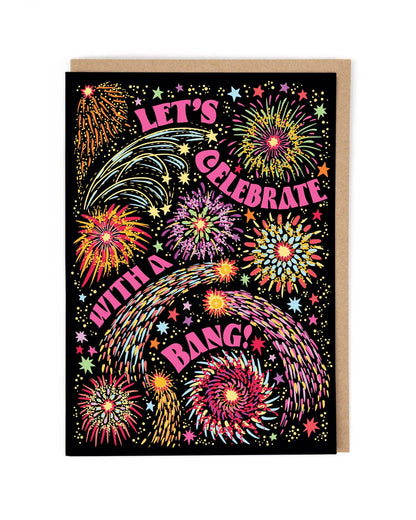 Let's Celebrate With Fireworks Greeting Card