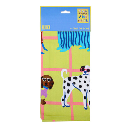 No Riff Raff Dog Hijinx Tea Towel