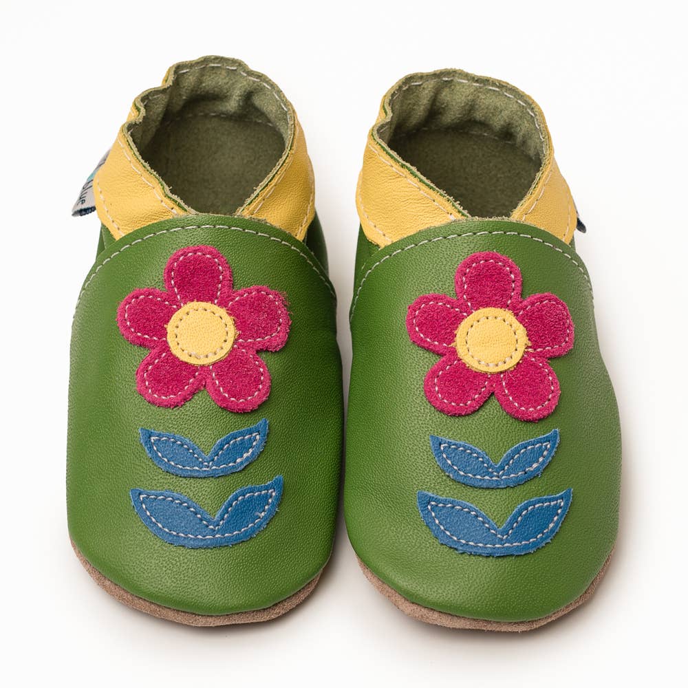 Briony Floral Leather Baby Shoes