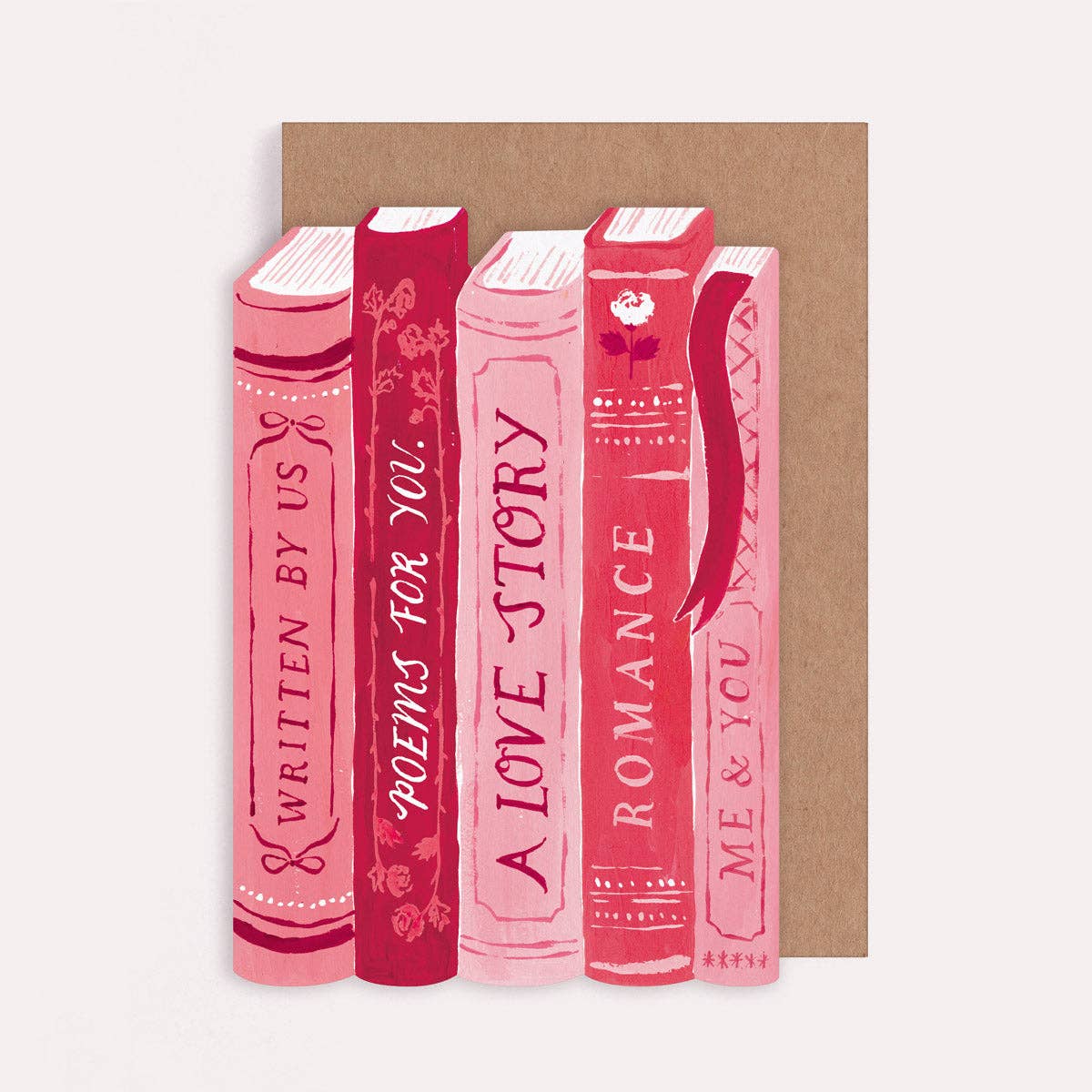 Love Story Books Greeting Card