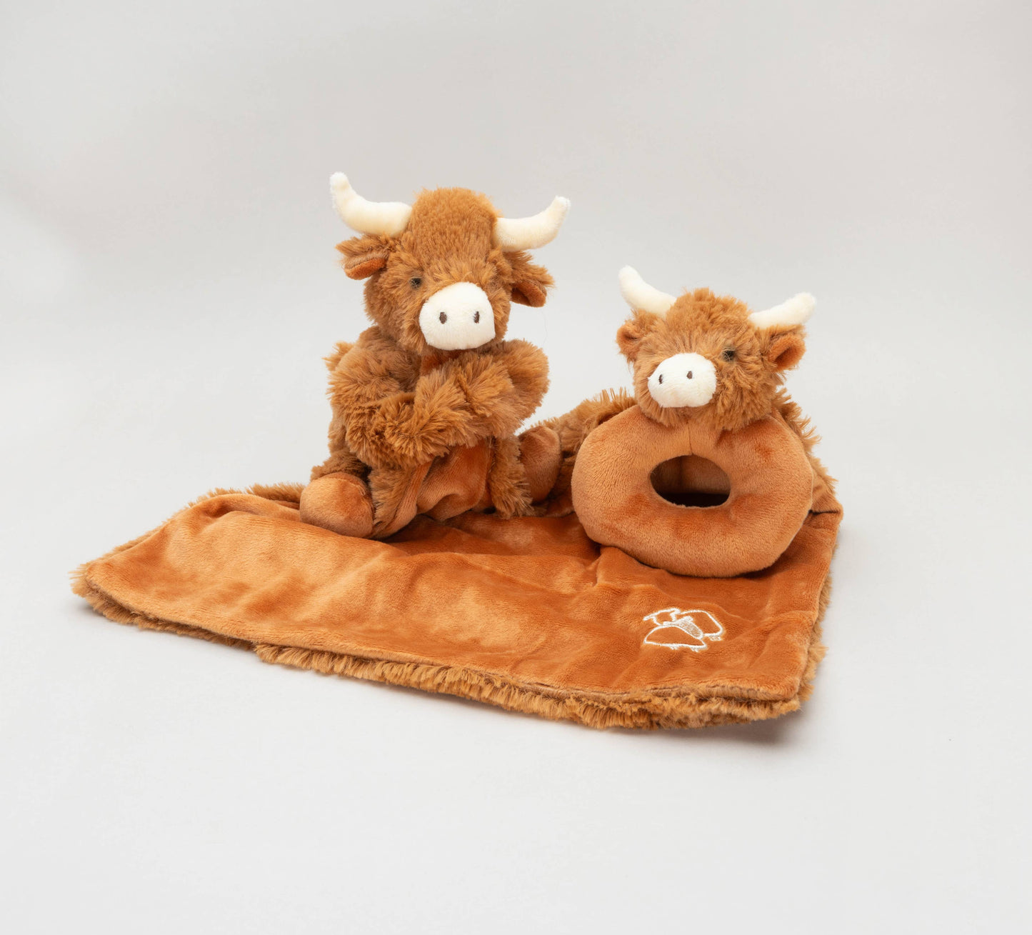 Highland Cow Baby Plush Rattle