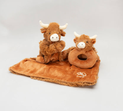 Highland Cow Baby Plush Rattle