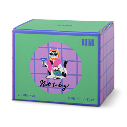 Not Today Cat Hijinx Ceramic Mug