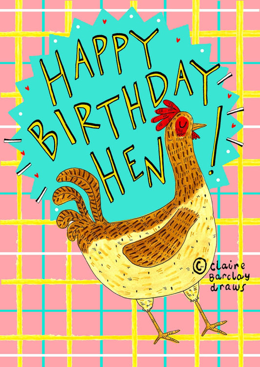 Happy Birthday Hen! Scottish Birthday Card