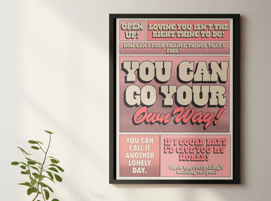 Go Your Own Way Fleetwood Mac Inspired A4 Art Print