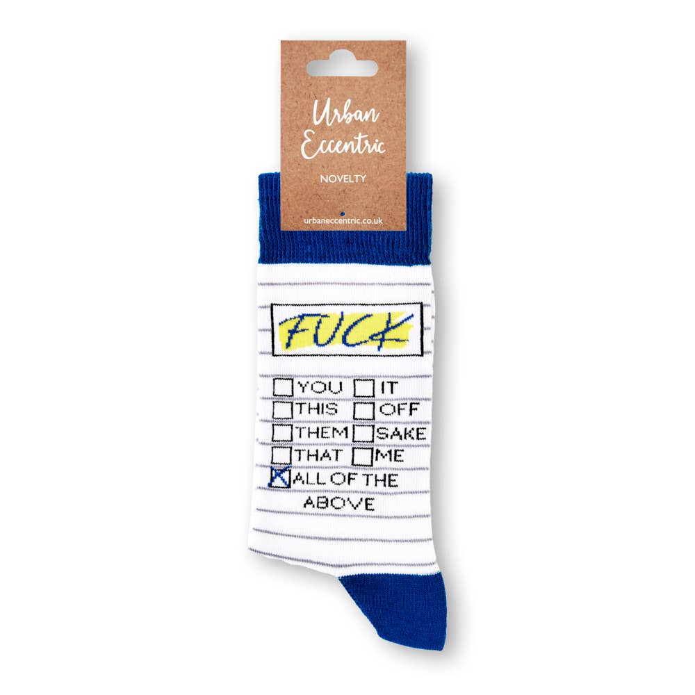 Fuck Tick List Unisex Socks
