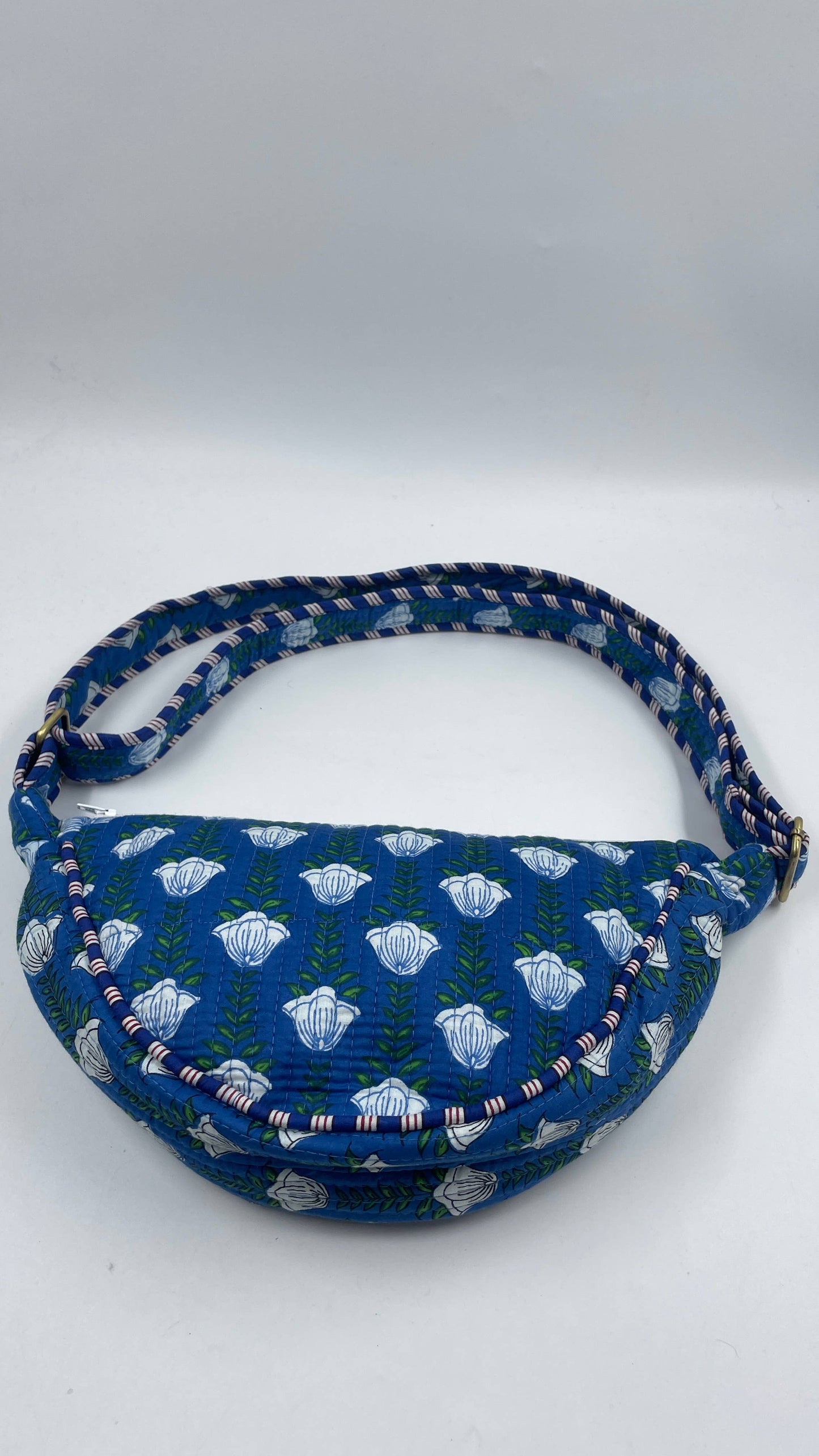 Blue Cotton Kantha Quilted Shoulder Bag