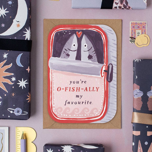 Sardines You're My Favourite Card | Valentines Cards