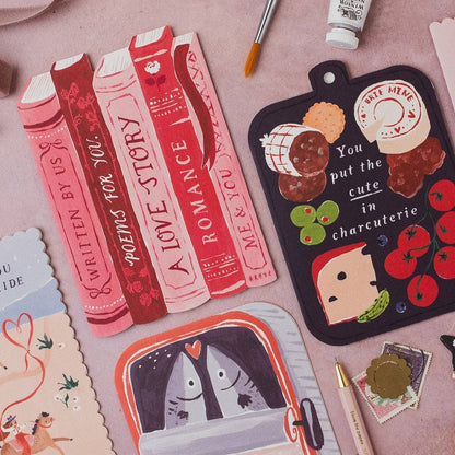 Love Story Books Greeting Card