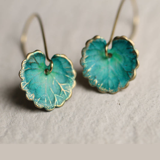 Turquoise Leaf Earrings