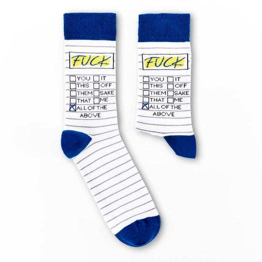 Fuck Tick List Unisex Socks