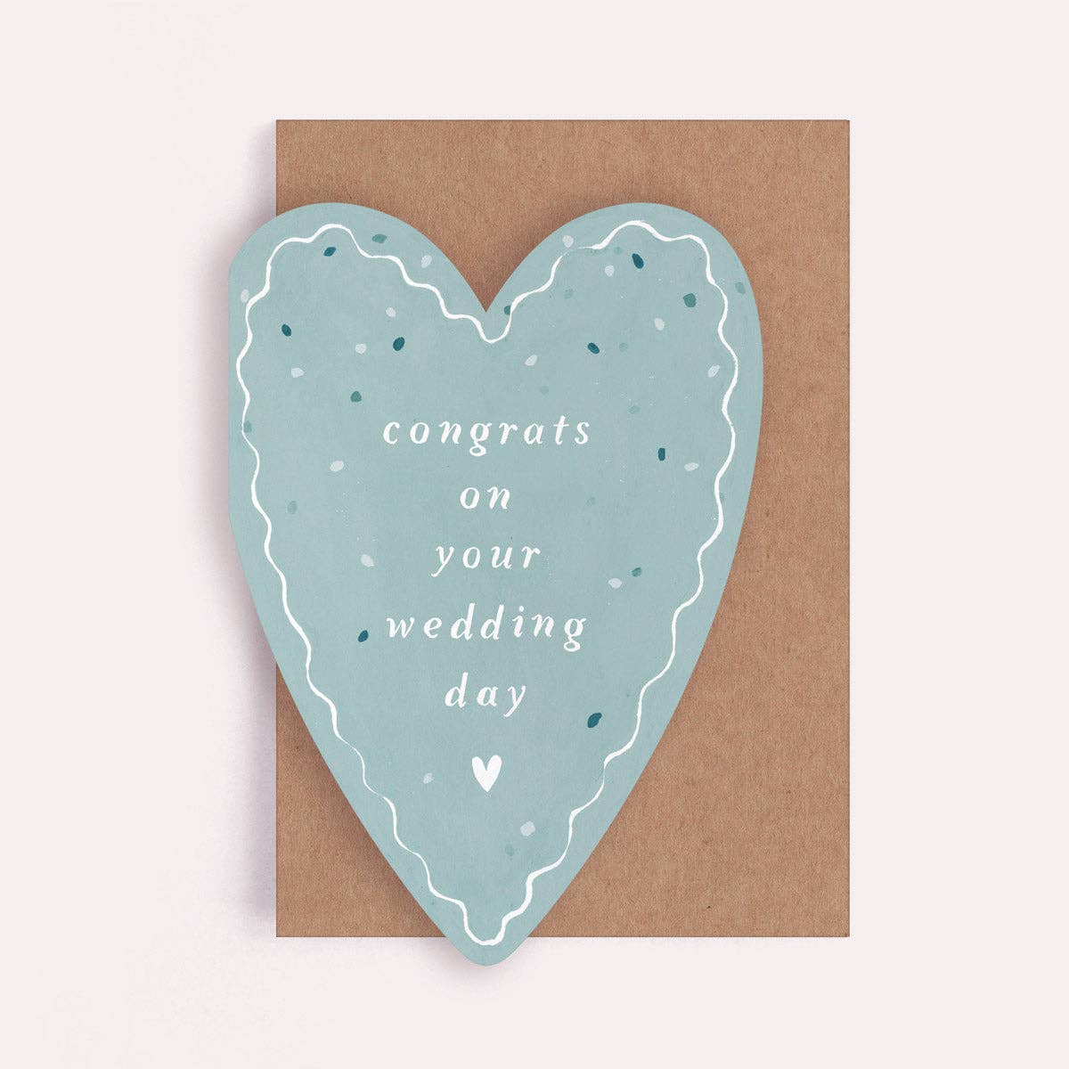 Heart Congrats Wedding Die Cut Greeting Card