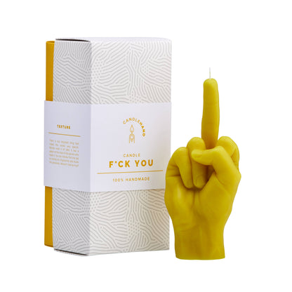 Yellow F*ck You Middle Finger Candle