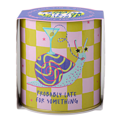 Probably Late for Something Hijinx Socks in a Tin