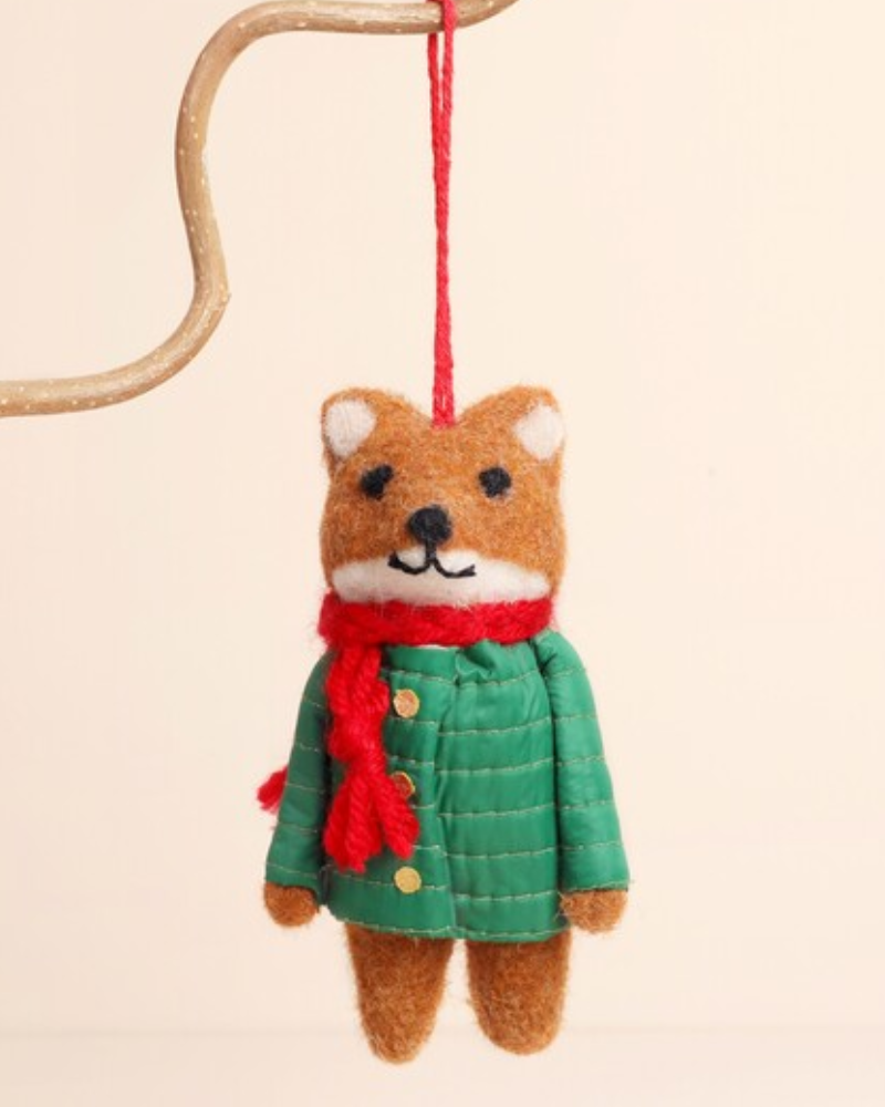 Fantastic Felt Fox Christmas Decoration
