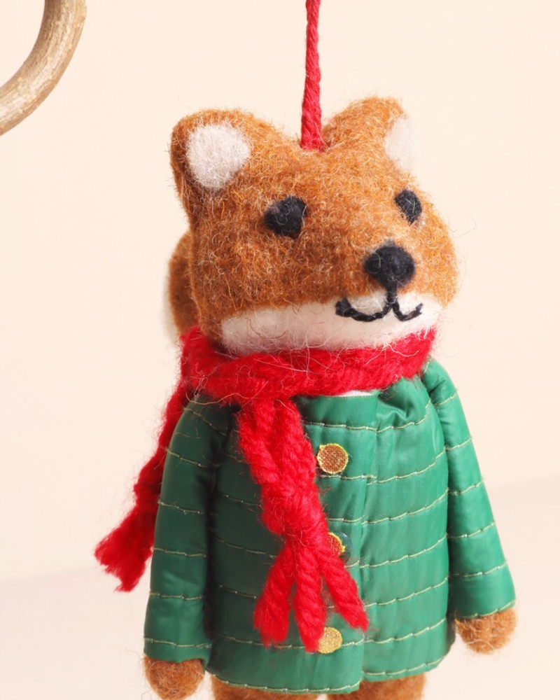 Fantastic Felt Fox Christmas Decoration