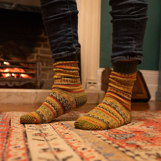 Men's Fairisle Socks Green