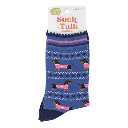 Sausage Dog Fair Isle Unisex Socks