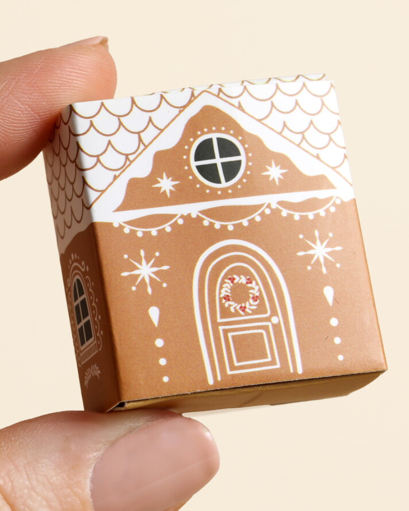 Gingerbread Man Tiny Ceramic Token In Matchbox