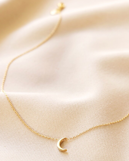 Crescent Moon Necklace 18k Gold