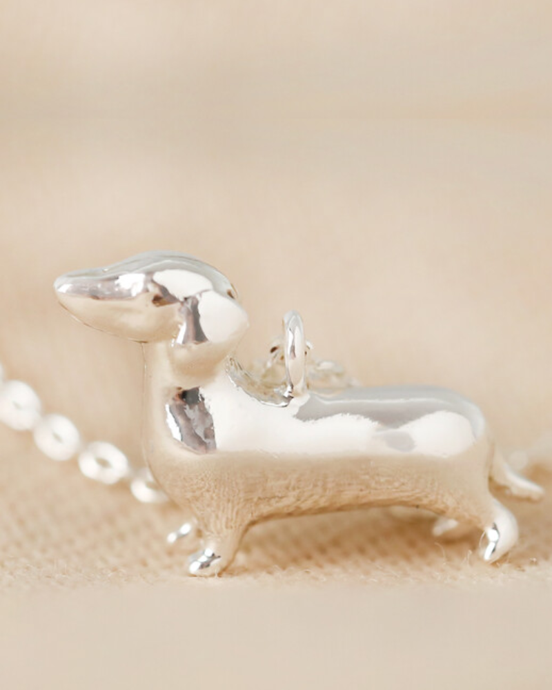 Sausage Dog Necklace In Sterling Silver