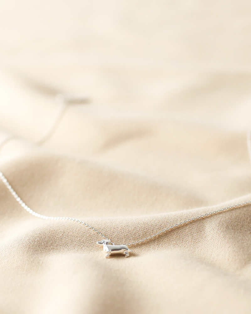 Sausage Dog Necklace In Sterling Silver