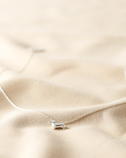 Sausage Dog Necklace In Sterling Silver