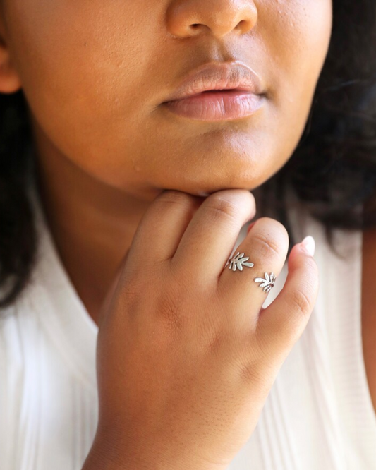 Fern Leaf Adjustable Ring